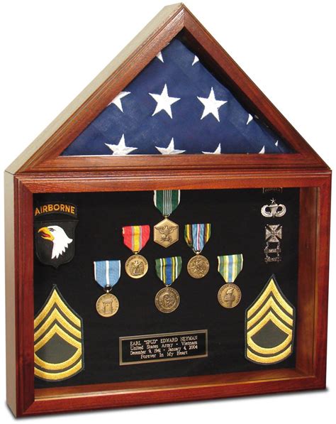 ww2 army flag and metal shadow boxes|wooden case for american flag.